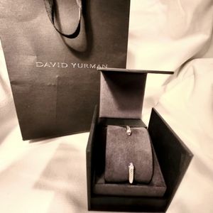 David Yurman Wire Bracelet Amethyst and Diamond 14k & 925